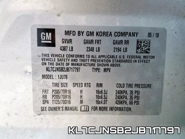 KL7CJNSB2JB717797 фото 2
