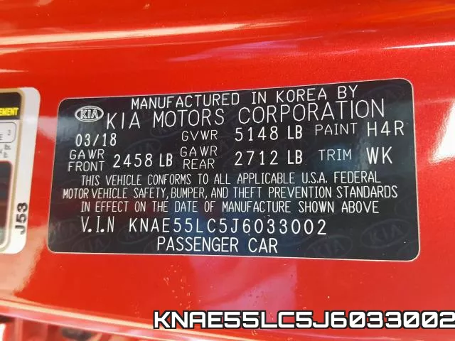 KNAE55LC5J6033002 фото 2