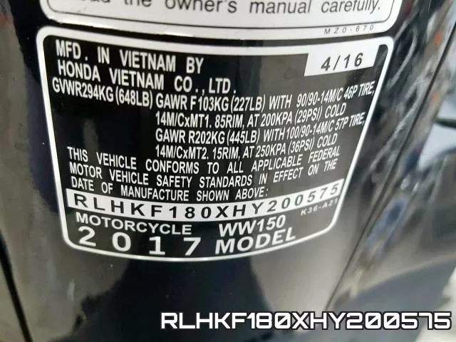 RLHKF180XHY200575 фото 2
