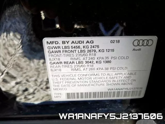 WA1ANAFY5J2137606 фото 2