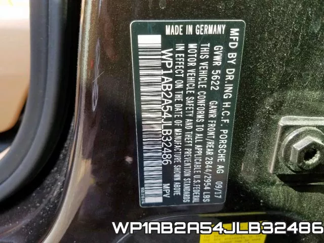 WP1AB2A54JLB32486 фото 2