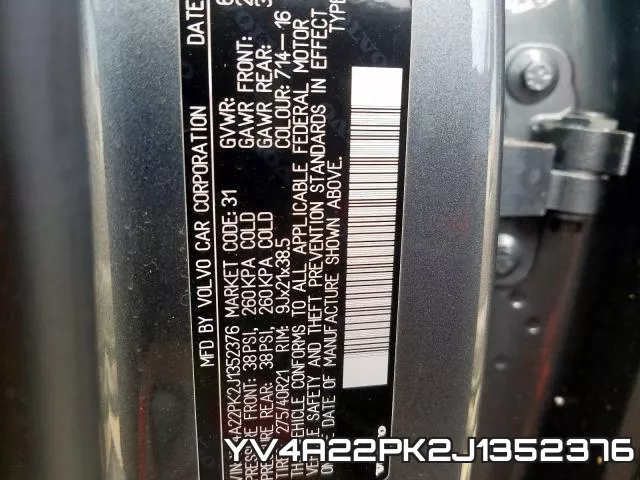 YV4A22PK2J1352376 фото 2
