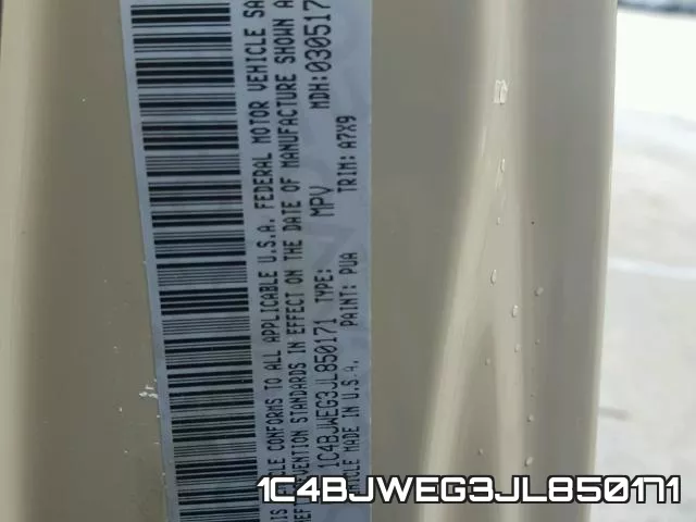 1C4BJWEG3JL850171 фото 2