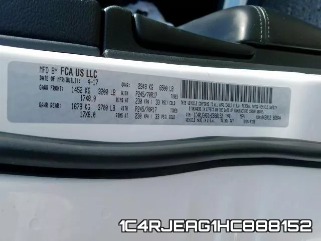 1C4RJEAG1HC888152 фото 2