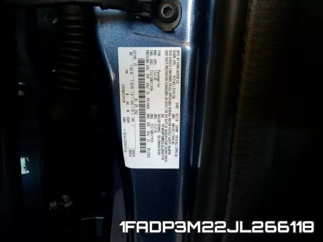 1FADP3M22JL266118 фото 2