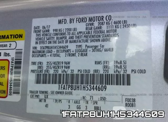 1FATP8UH1H5344609 фото 10
