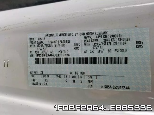 1FDBF2A64JEB85336 фото 2