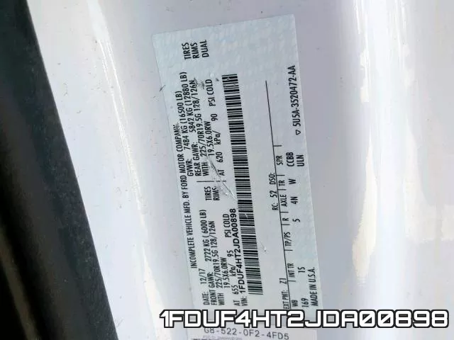 1FDUF4HT2JDA00898 фото 2