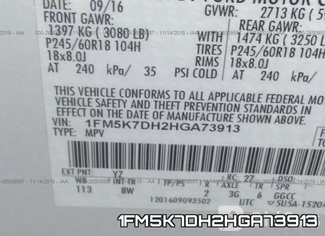 1FM5K7DH2HGA73913 фото 10