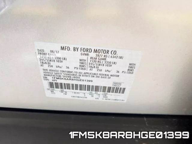1FM5K8AR8HGE01399 фото 2