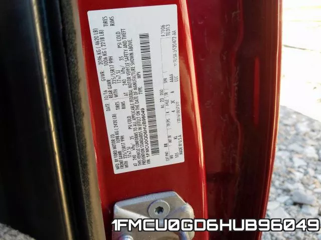 1FMCU0GD6HUB96049 фото 2