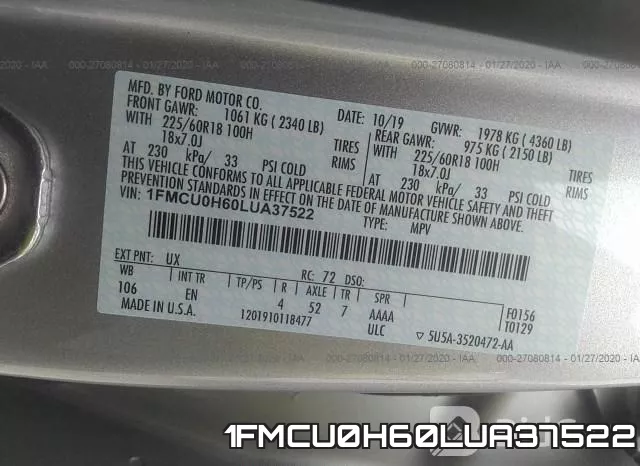1FMCU0H60LUA37522 фото 10