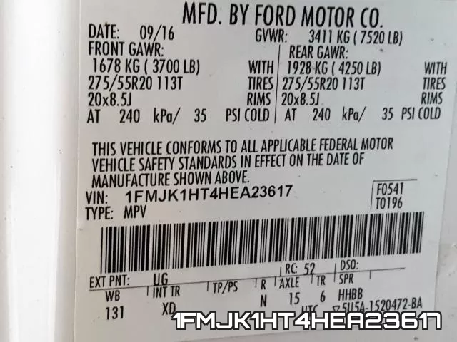 1FMJK1HT4HEA23617 фото 2