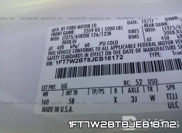 1FT7W2BT8JEB18172 фото 10