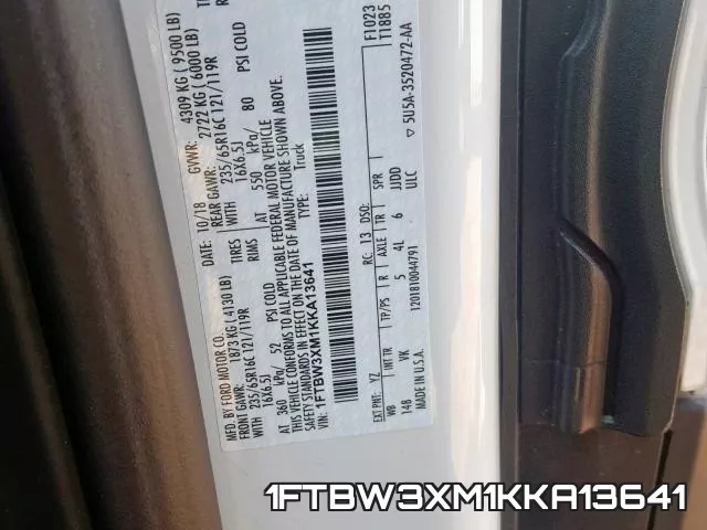 1FTBW3XM1KKA13641 фото 2