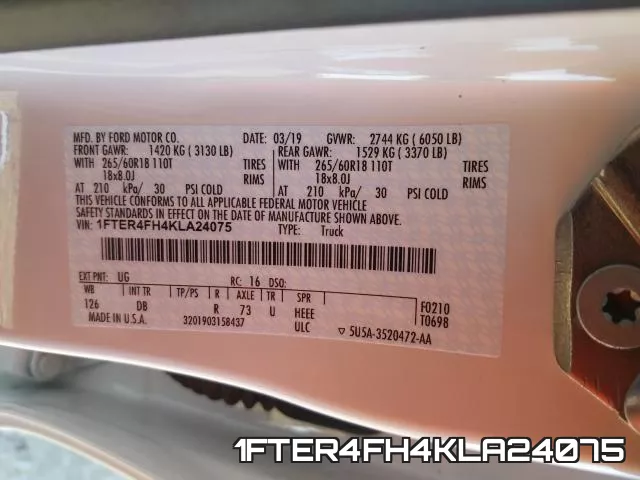 1FTER4FH4KLA24075 фото 2