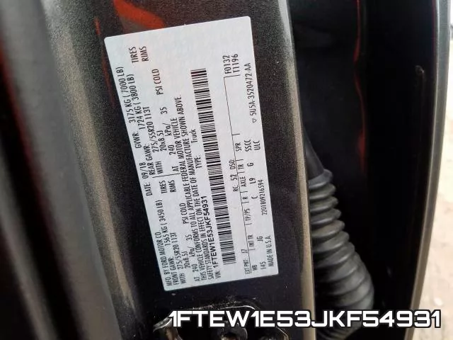 1FTEW1E53JKF54931 фото 2