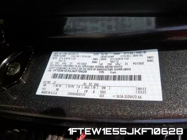1FTEW1E55JKF70628 фото 2