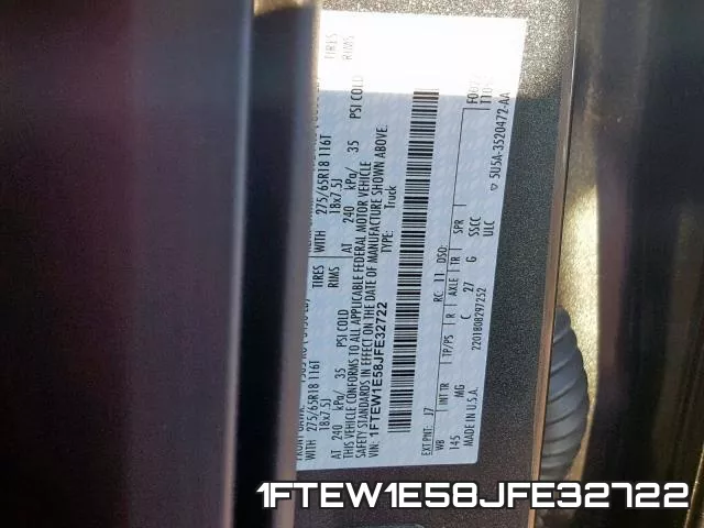 1FTEW1E58JFE32722 фото 2