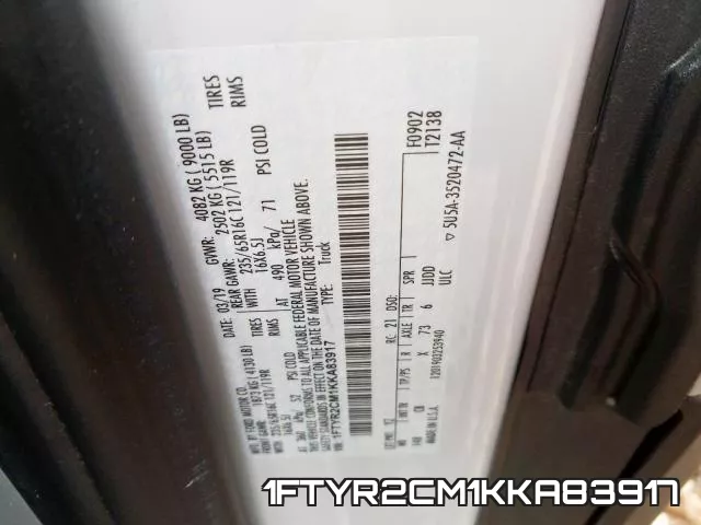1FTYR2CM1KKA83917 фото 2