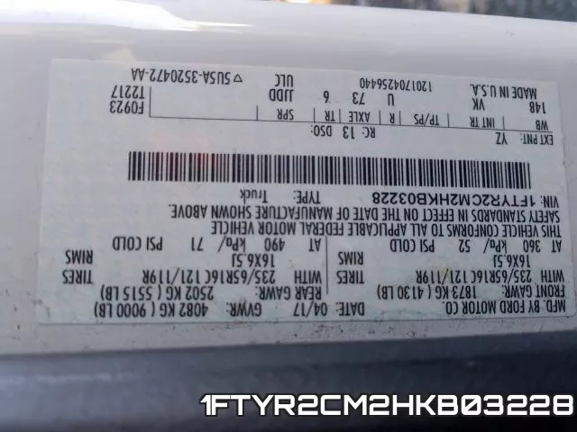 1FTYR2CM2HKB03228 фото 2