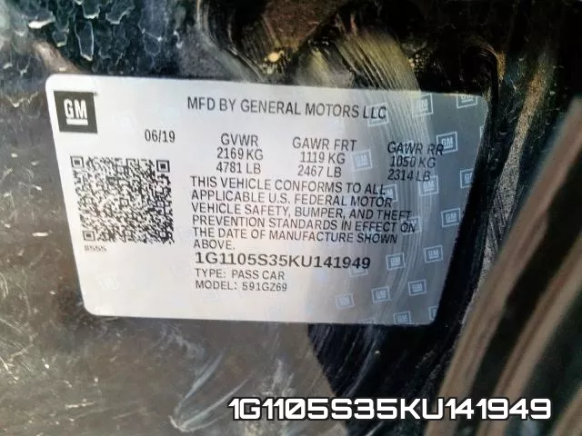 1G1105S35KU141949 фото 2