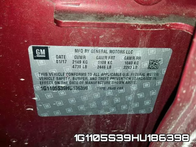 1G1105S39HU186398 фото 2