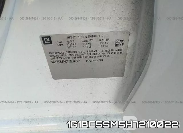 1G1BC5SM5H7210022 фото 10