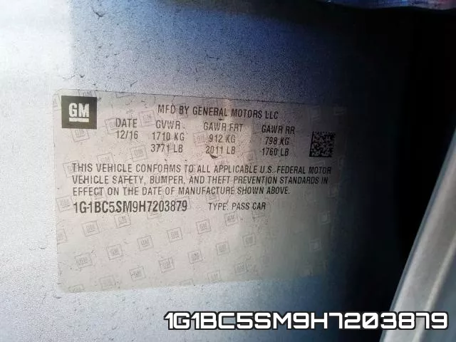 1G1BC5SM9H7203879 фото 2