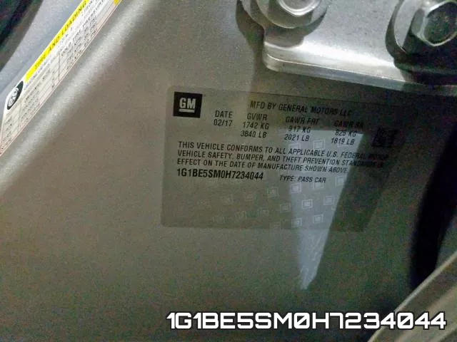 1G1BE5SM0H7234044 фото 2