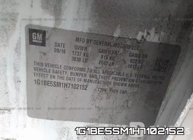 1G1BE5SM1H7102152 фото 10