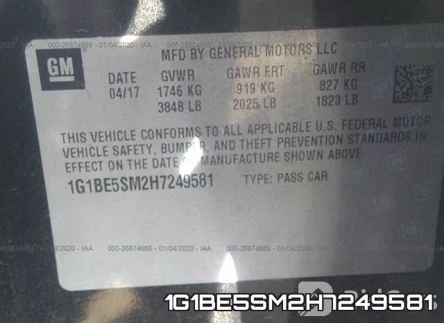 1G1BE5SM2H7249581 фото 10