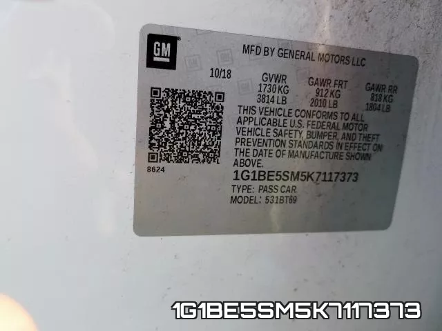 1G1BE5SM5K7117373 фото 2