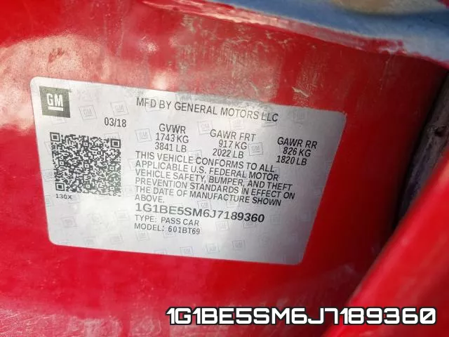 1G1BE5SM6J7189360 фото 2