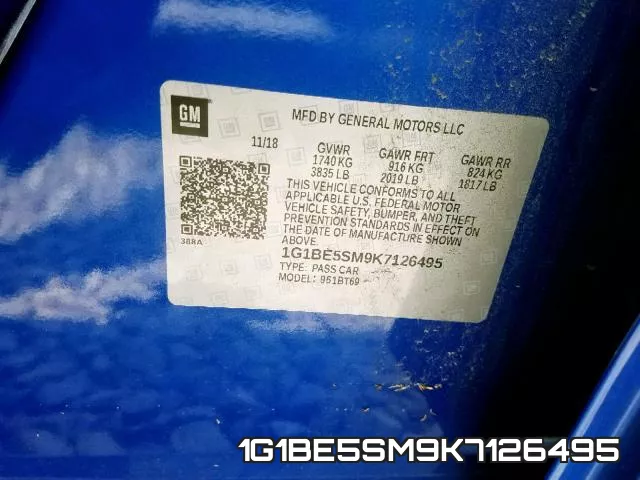 1G1BE5SM9K7126495 фото 2