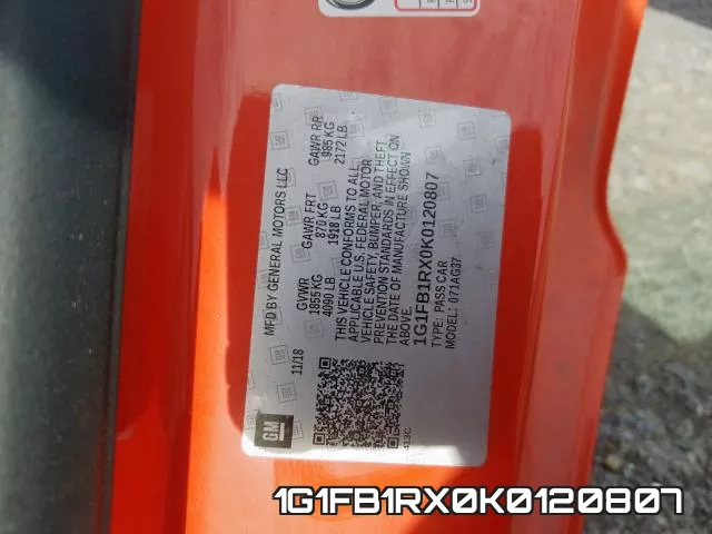1G1FB1RX0K0120807 фото 2