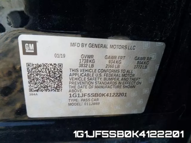 1G1JF5SB0K4122201 фото 2