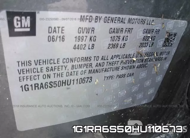 1G1RA6S50HU110673 фото 10