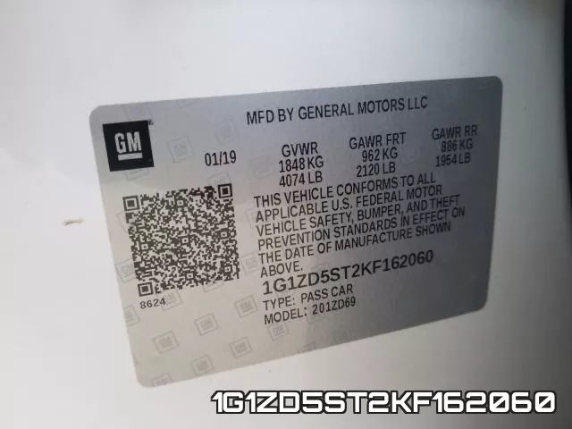 1G1ZD5ST2KF162060 фото 2