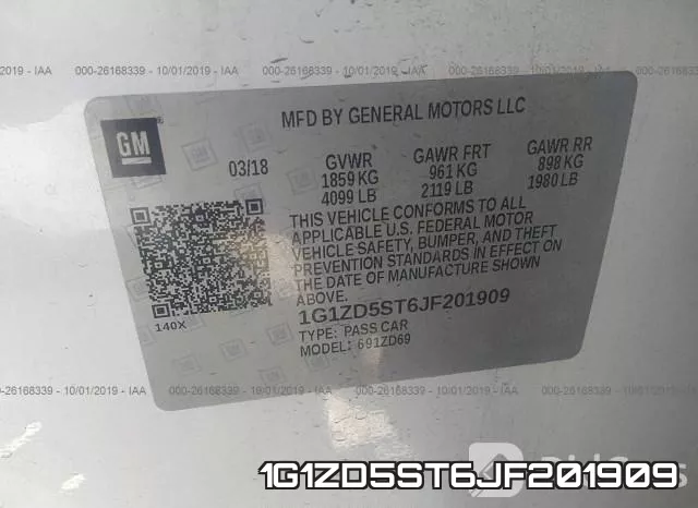 1G1ZD5ST6JF201909 фото 10