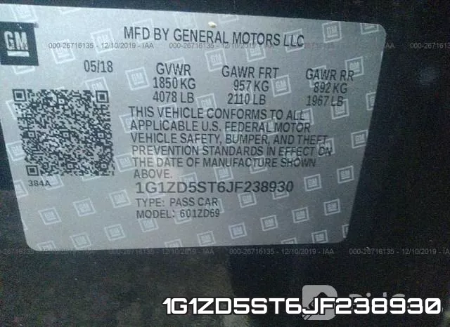 1G1ZD5ST6JF238930 фото 10