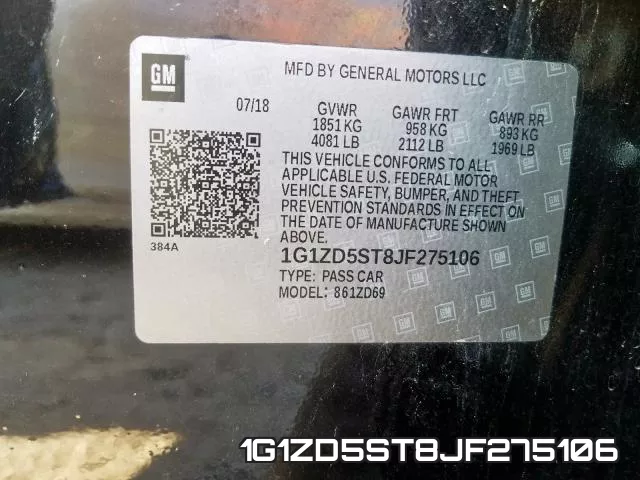 1G1ZD5ST8JF275106 фото 2