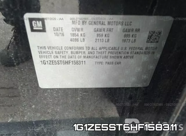 1G1ZE5ST6HF158311 фото 10
