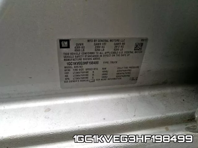 1GC1KVEG3HF198499 фото 2
