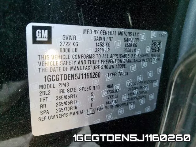 1GCGTDEN5J1160260 фото 2