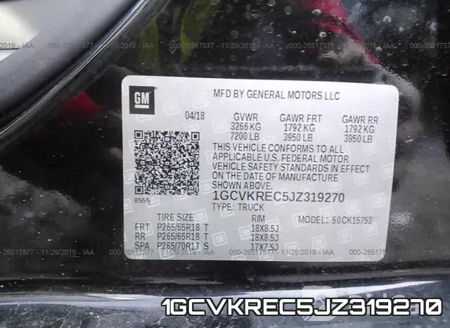 1GCVKREC5JZ319270 фото 10