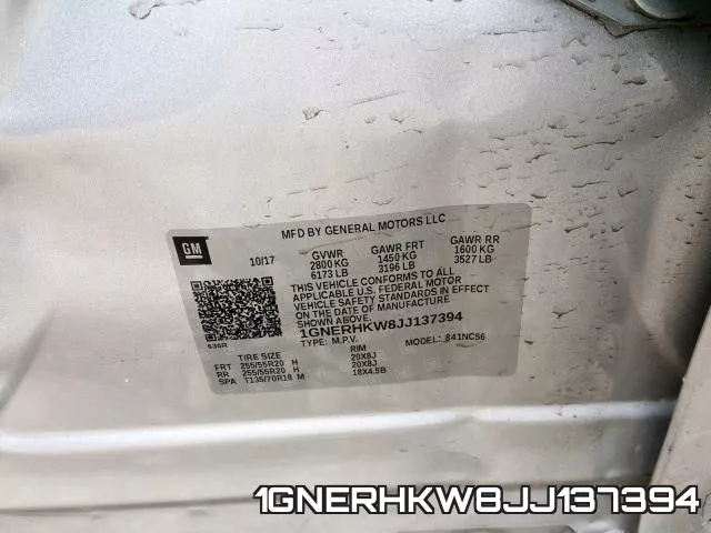 1GNERHKW8JJ137394 фото 2