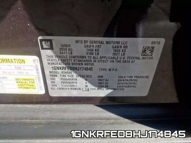 1GNKRFED8HJ174845 фото 2