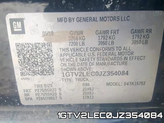 1GTV2LEC0JZ354084 фото 2