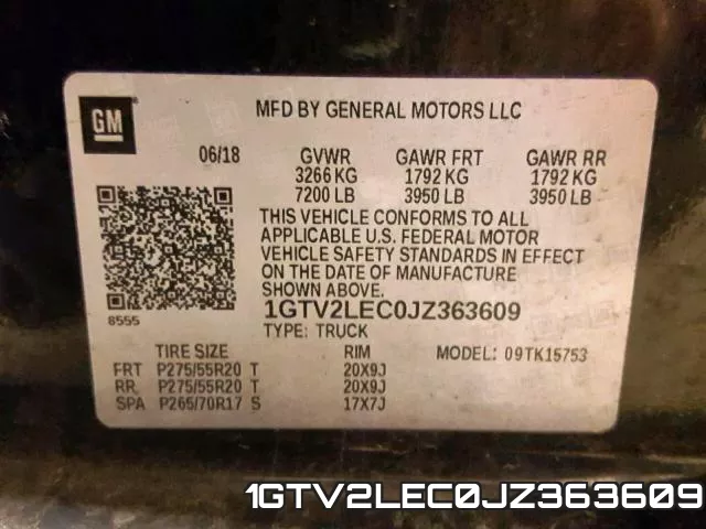 1GTV2LEC0JZ363609 фото 2